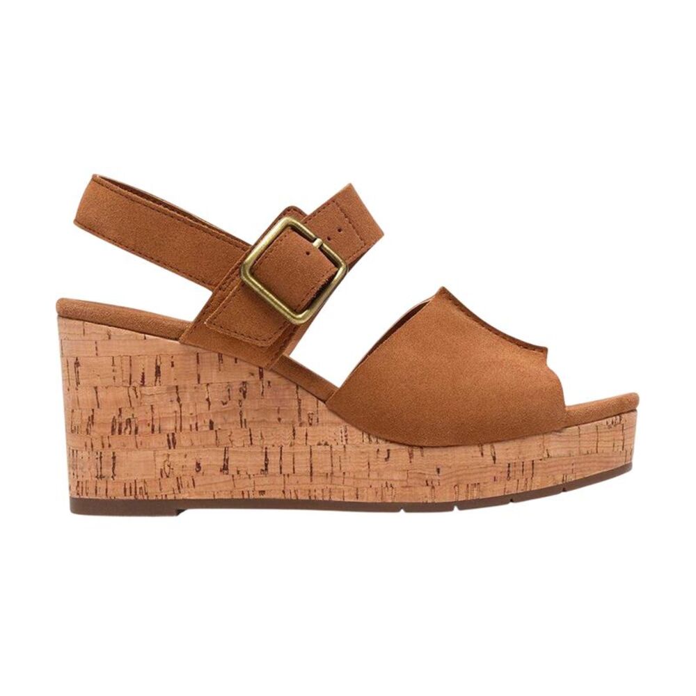 Clarks Womens/Ladies Wedge Sandals / Tan